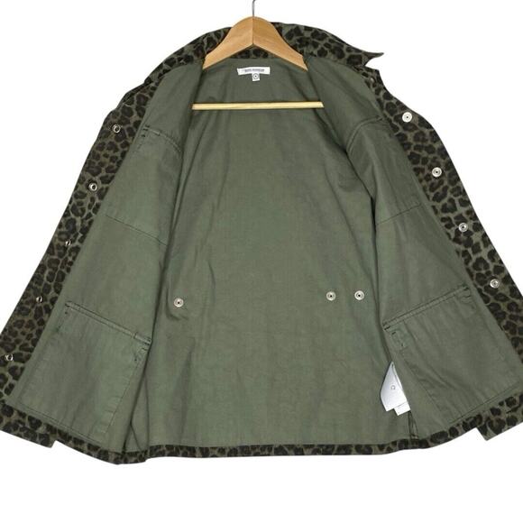 Good American Leopard Print Utility Jacket Women XS Retro Streetwear Safari Chic - Picture 3 of 10